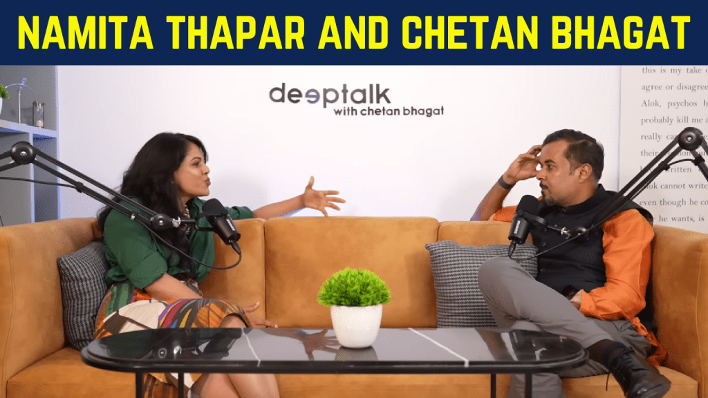 Shark Tank India’s Namita Thapar And Chetan Bhagat Discussed about Namita’s Lifestyle Secret and Emcure Pharma’s Success